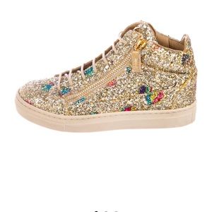 Giuseppe Zanotti high top sneakers. Size US 12 kids.